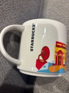 Starbucks White you are here collection Shanghai Ceramic Mug with City Artwork